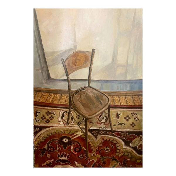 1.1_Sedia nello studio, 2025, olio su tela, cm 150x100