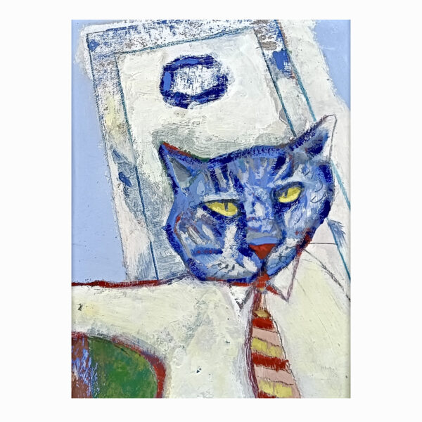 1.1_VBC_Andrea Barzini_2025_The boss_18x24cm_Olio e tempera su masonite