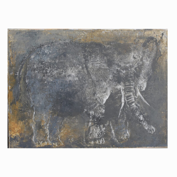 1.1_elefantino- tecnica mista su tela- 40x30-2024