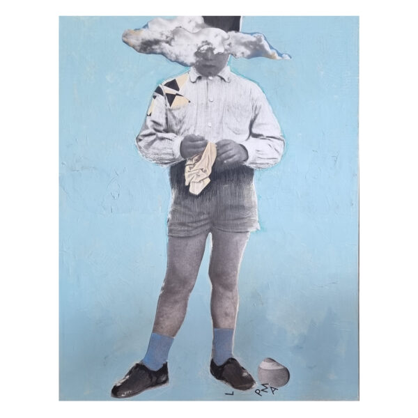 1.1_Il bambino atmosferico A-135x100 collage su tela