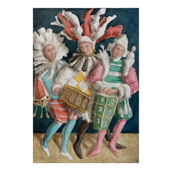 1.1_VBC_Giulio Rigoni_2025_Ballate 1_30x21cm_Olio su tavola e foglia d'oro