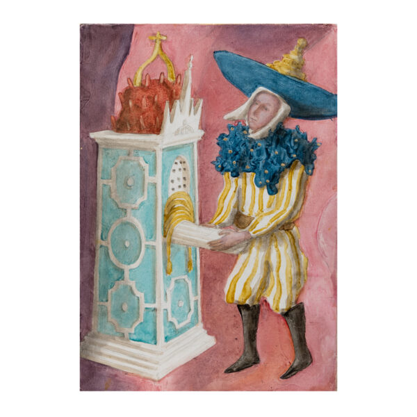 1.1_VBC_Giulio Rigoni_2025_Ballate 3_30x21cm_Olio su tavola e foglia d'oro