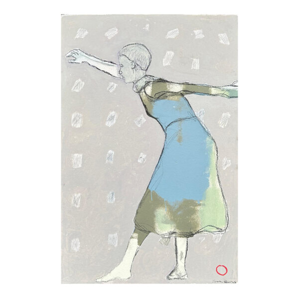 1.1_VBC_Saro Puma_Figure in blue_2025_tecnica mista su carta_50 x 36 cm_