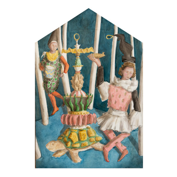 VBC_Giulio Rigoni_2025_Figure 4_58x40cm_Olio su tavola e foglia d'oro