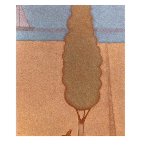 1.1_VBC_Guido Morelli_2025_L'albero vicino al mare_olio su tela_120 x 100 cm