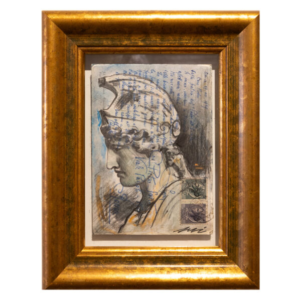 1.1_VBC_Alessio Deli_2025_Postcards from the past II_tecnica mista su cartoline d'epoca_23x19cm