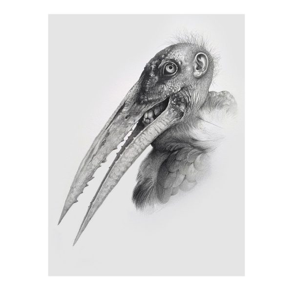 1.1VBC_Juan-Josè-Martinez-Canovas_El-portador-del-miedo-y-la-melancolia-_2024_Grafite-su-tavola-preparata_30-X-41-cm
