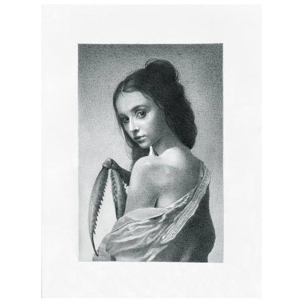 1.1_VBC_Juan José Martínez Cánovas_Matriarca II_2024_Grafite su tavola preparata_ 21 x 15 cm