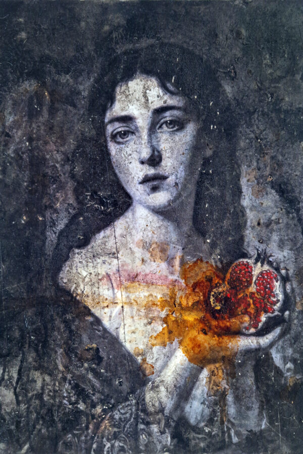 picc_001 � 2026, mixed media on wood, 50 x 40 cm