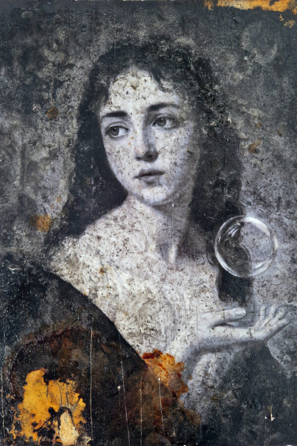 picc_004 � 2026, mixed media on wood, 50 x 40 cm